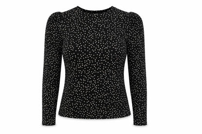 Womens UK Size 10 Warehouse Black Basic T-Shirt