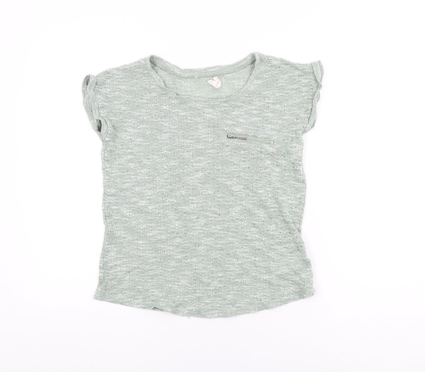 Womens UK Size 12 New Look Green Basic T-Shirt