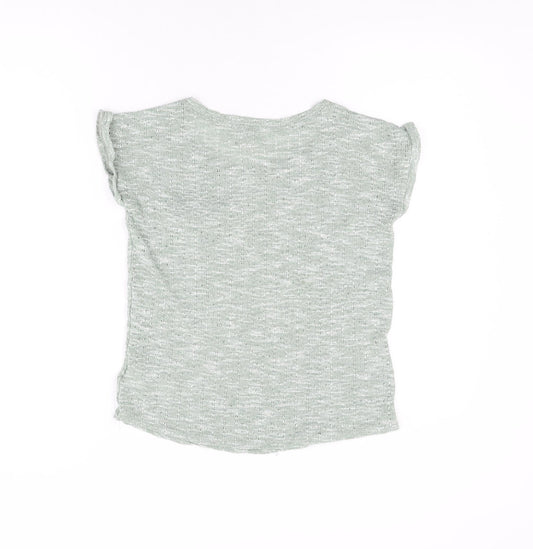 Womens UK Size 12 New Look Green Basic T-Shirt