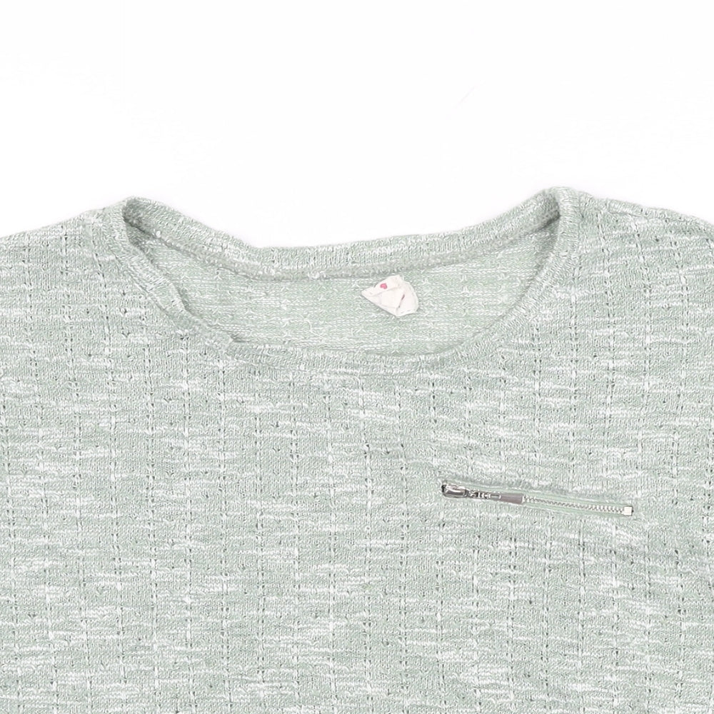 Womens UK Size 12 New Look Green Basic T-Shirt