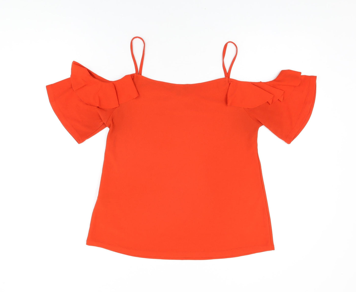 Womens UK Size 8 New Look Red Basic T-Shirt