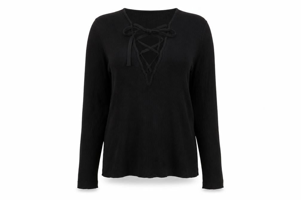 Womens UK Size L Zara Black Basic T-Shirt