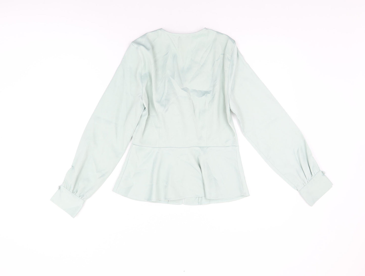 Womens UK Size 8 Topshop Blue Basic Button-Up