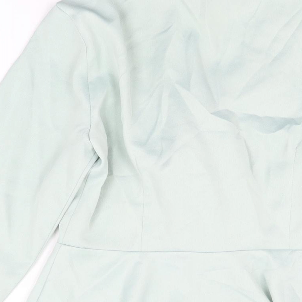 Womens UK Size 8 Topshop Blue Basic Button-Up