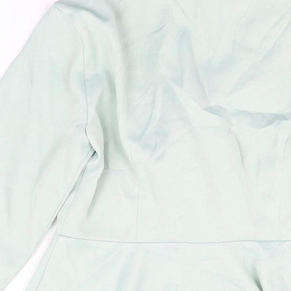 Womens UK Size 8 Topshop Blue Basic Button-Up