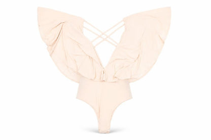 Womens UK Size 10 PRETTYLITTLETHING One-Piece Pink Bodysuit