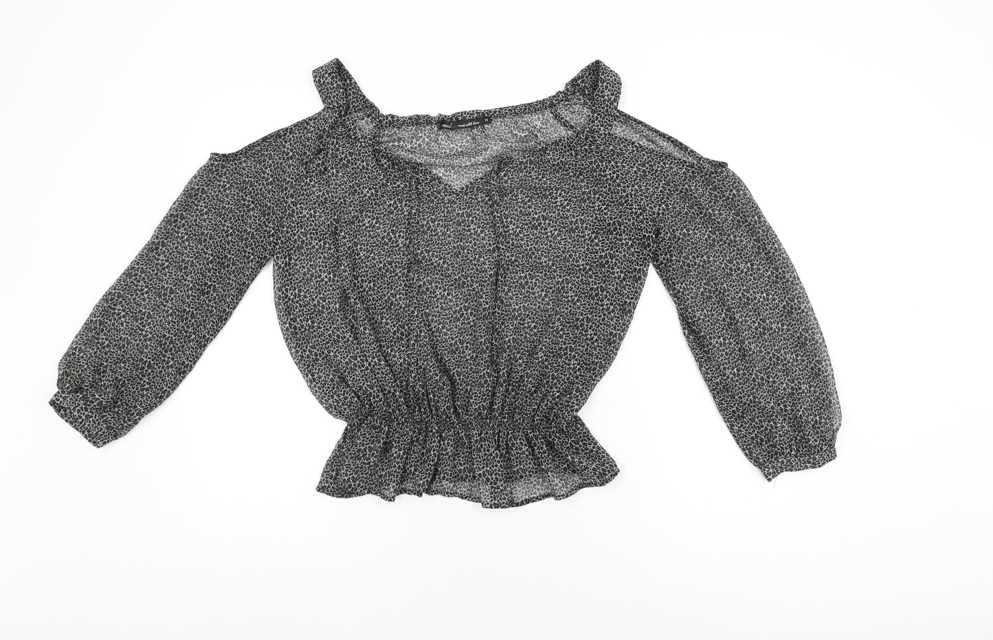 Womens UK Size 14 NEXT Black Basic Blouse