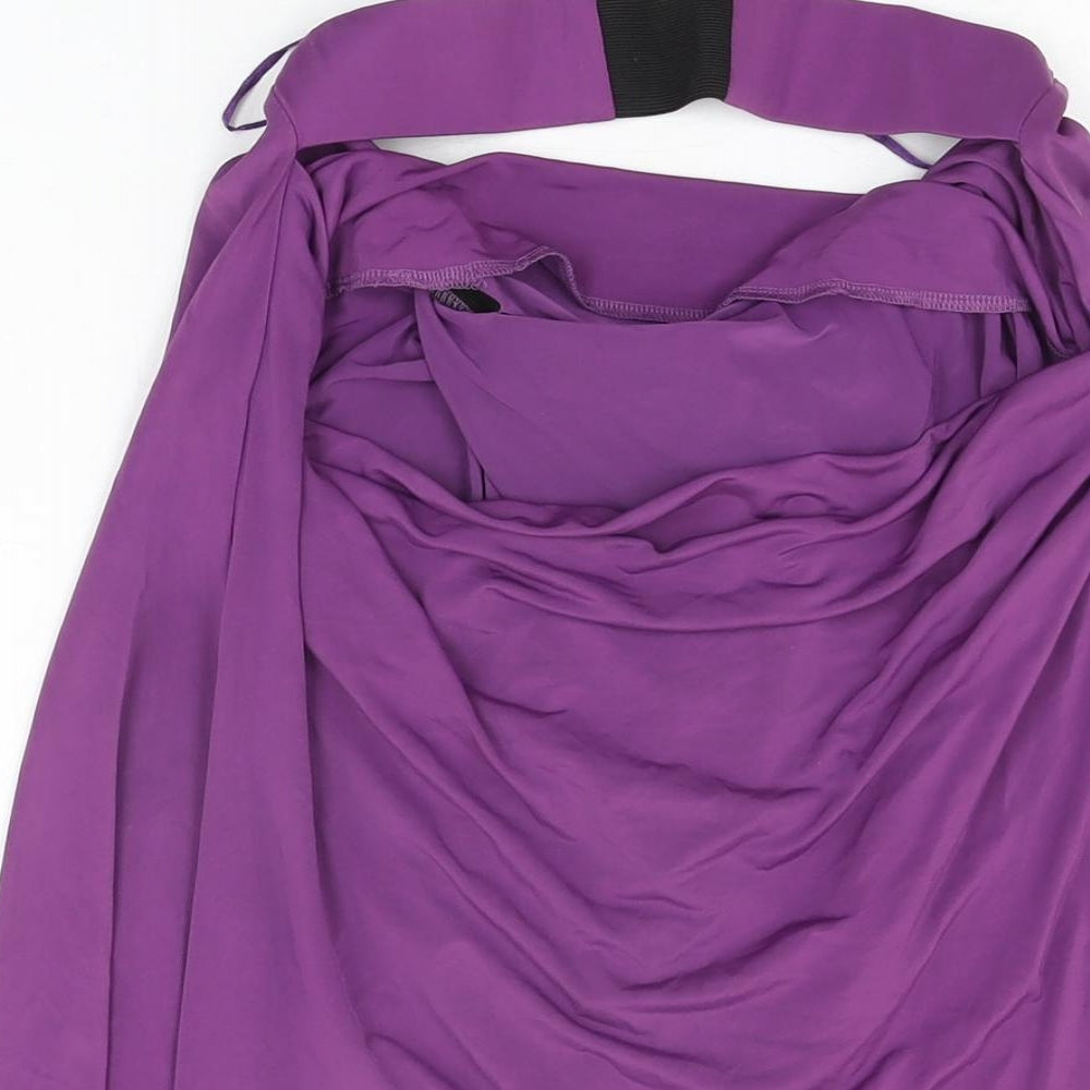 Womens UK Size 10 ASOS Purple Basic T-Shirt
