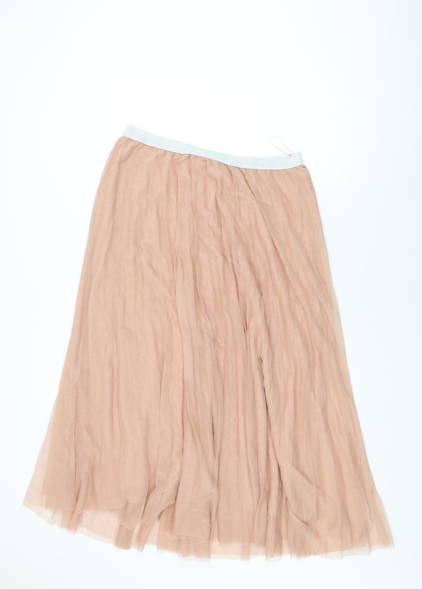 Marks and Spencer Womens Pink Polyester Maxi Skirt Size 16