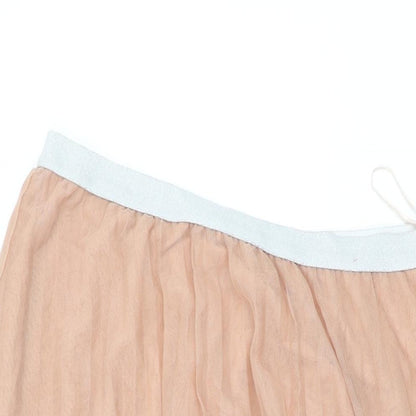 Marks and Spencer Womens Pink Polyester Maxi Skirt Size 16