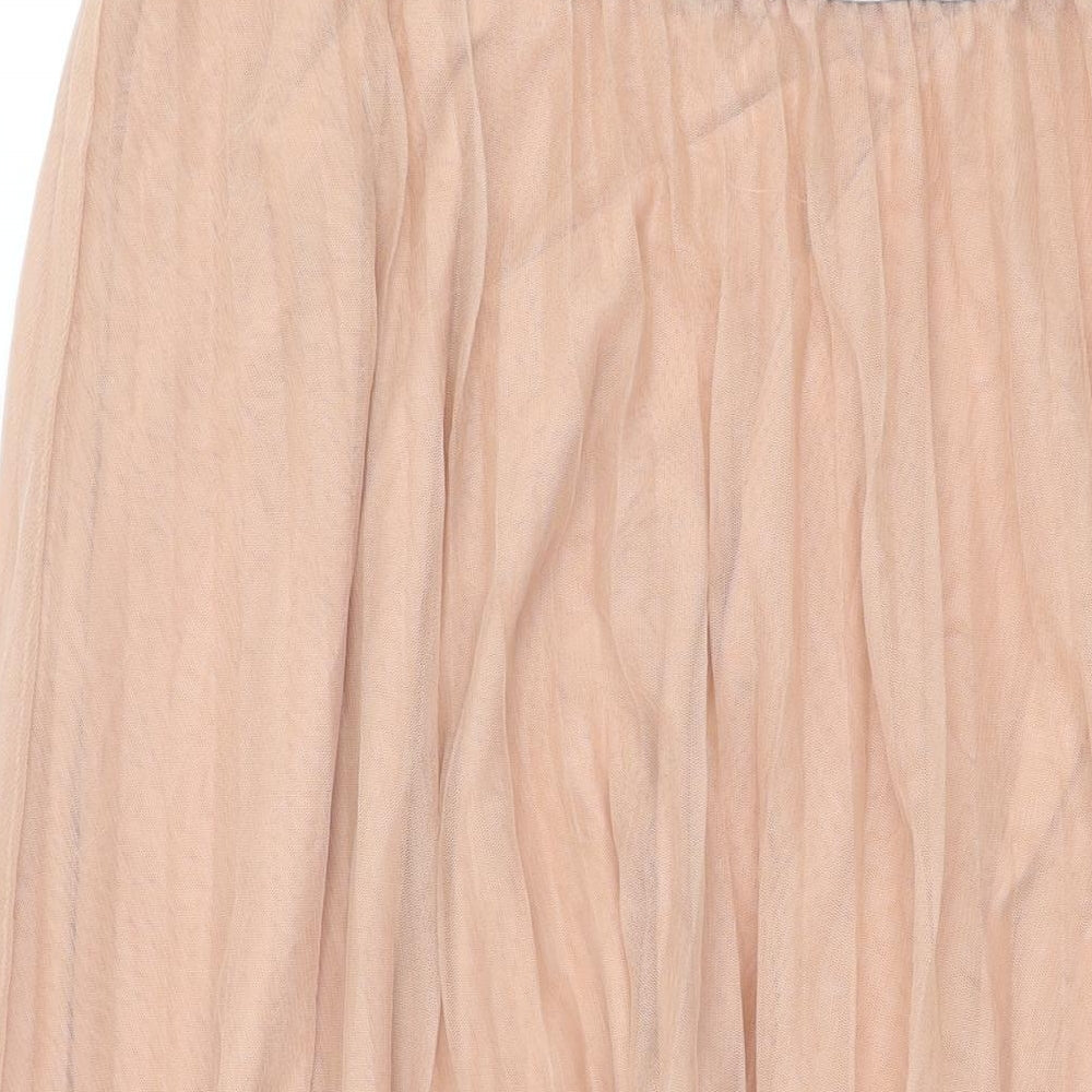 Marks and Spencer Womens Pink Polyester Maxi Skirt Size 16