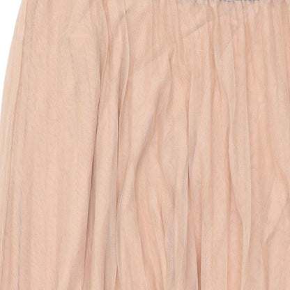 Marks and Spencer Womens Pink Polyester Maxi Skirt Size 16