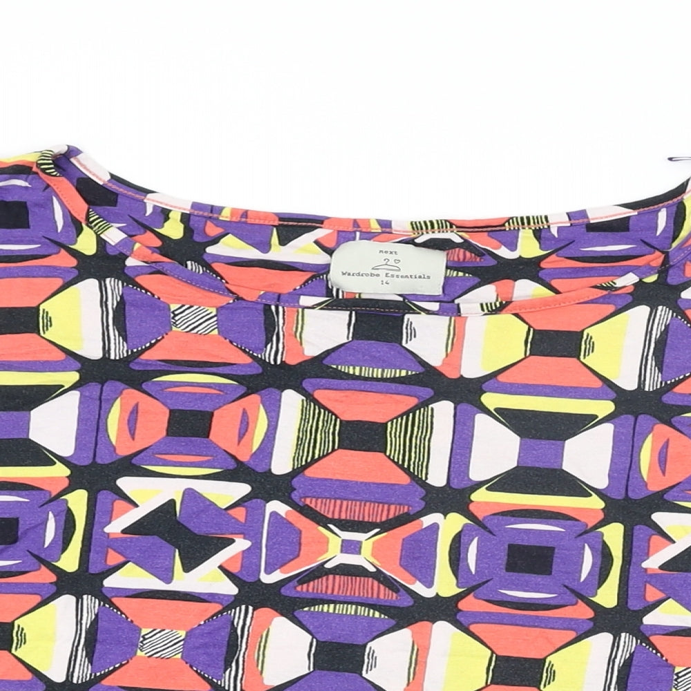 Womens UK Size 14 NEXT Multicoloured Basic T-Shirt