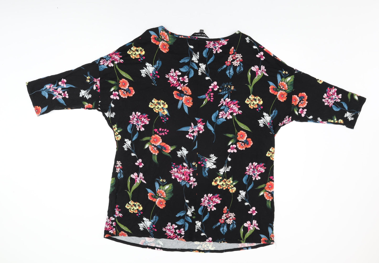 Womens UK Size 18 Capsule Black Basic T-Shirt
