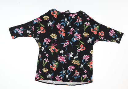 Womens UK Size 18 Capsule Black Basic T-Shirt