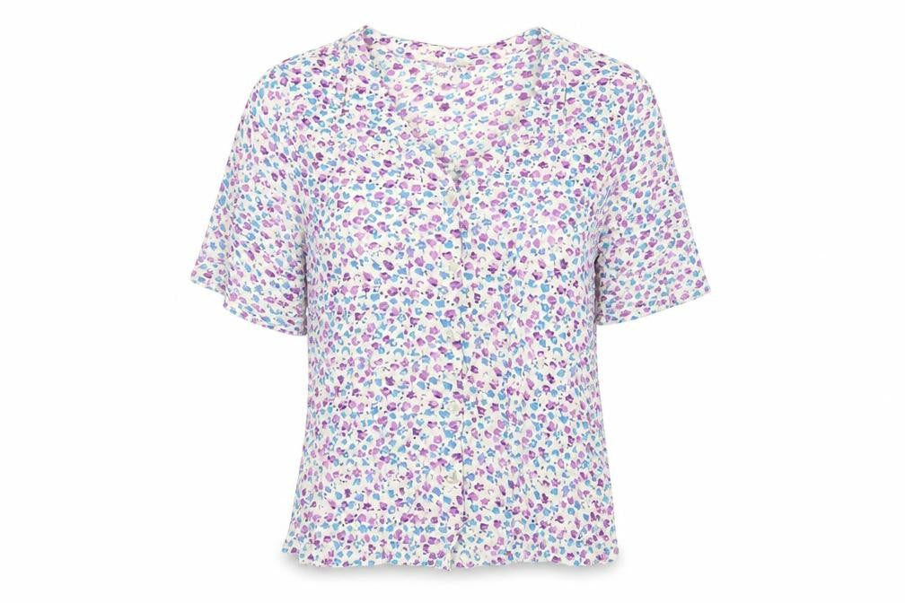 Womens UK Size L Adini White Basic Button-Up