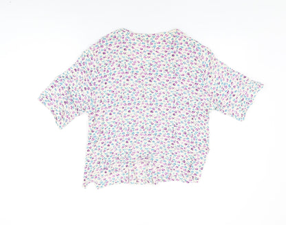 Womens UK Size L Adini White Basic Button-Up