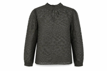 Womens UK Size L Saint Tropez Grey Basic Blouse