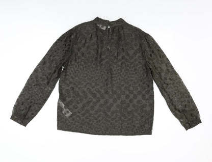 Womens UK Size L Saint Tropez Grey Basic Blouse