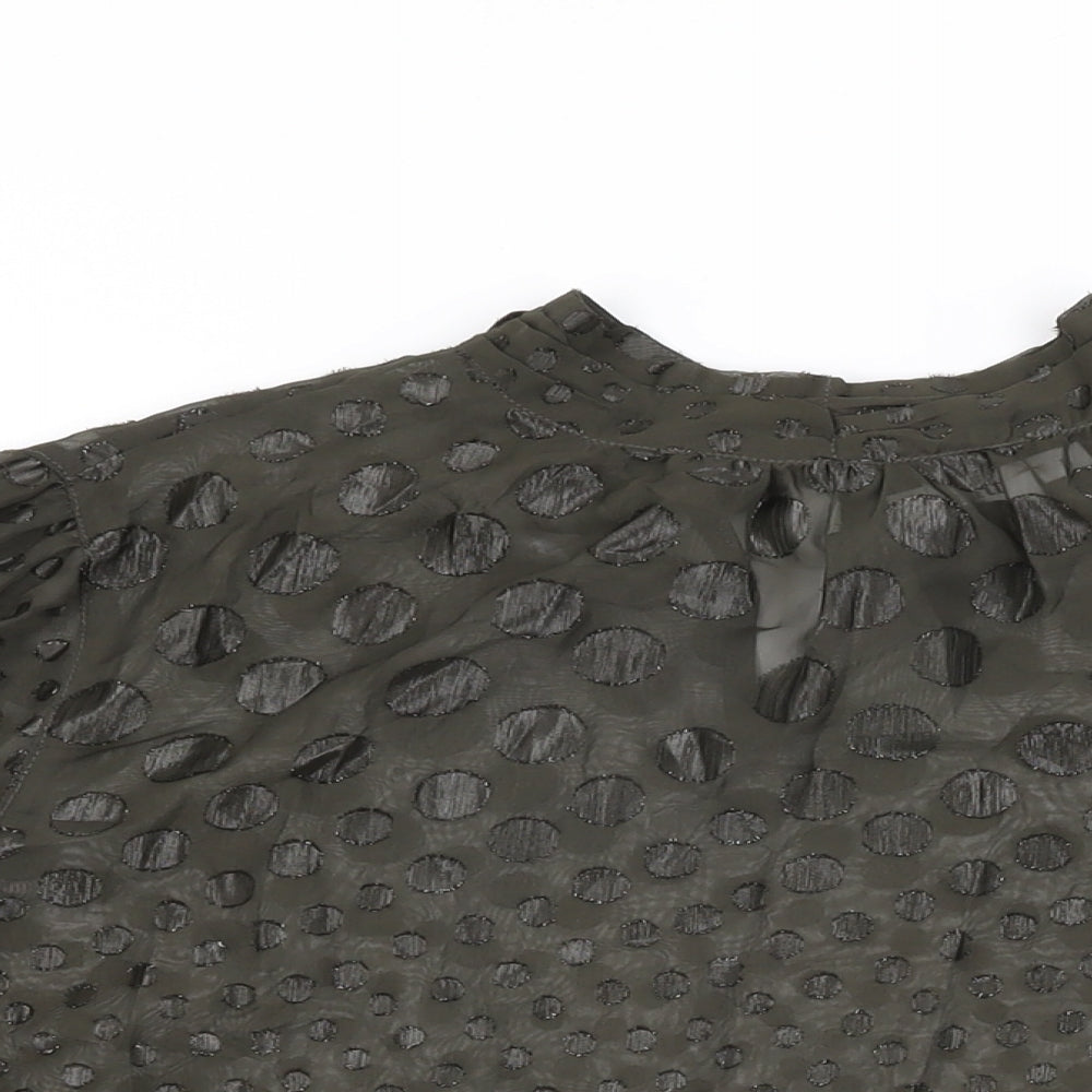 Womens UK Size L Saint Tropez Grey Basic Blouse