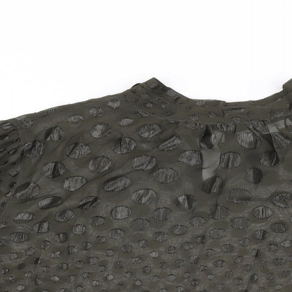 Womens UK Size L Saint Tropez Grey Basic Blouse