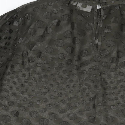 Womens UK Size L Saint Tropez Grey Basic Blouse