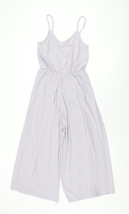 Boohoo Womens Purple Polyester Jumpsuit One-Piece Size 8 L24 in Pullover