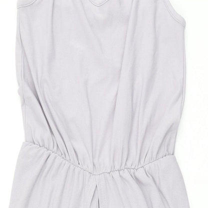 Boohoo Womens Purple Polyester Jumpsuit One-Piece Size 8 L24 in Pullover