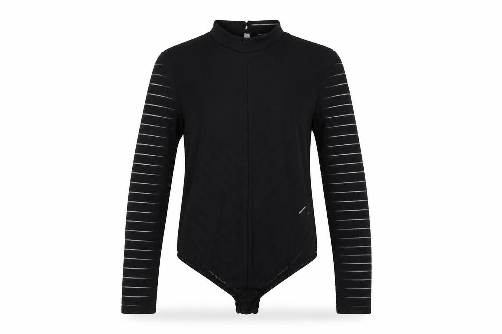 Womens UK Size 10 PRETTYLITTLETHING One-Piece Black Bodysuit