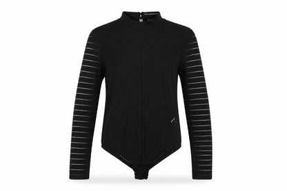 Womens UK Size 10 PRETTYLITTLETHING One-Piece Black Bodysuit