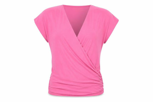 Womens UK Size S Zara Pink Wrap T-Shirt