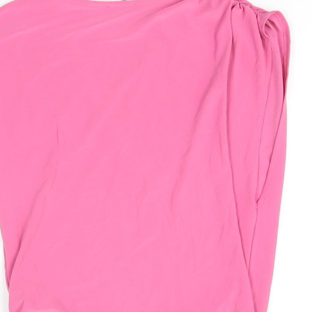 Womens UK Size S Zara Pink Wrap T-Shirt