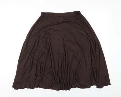 Damart Womens Brown Polyester A-Line Skirt Size 12