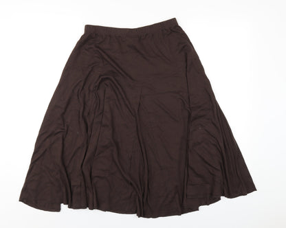 Damart Womens Brown Polyester A-Line Skirt Size 12