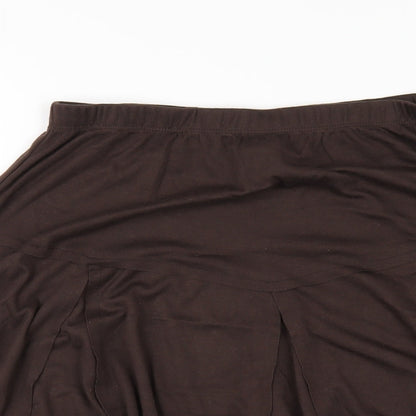 Damart Womens Brown Polyester A-Line Skirt Size 12