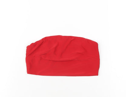 Womens UK Size 8 PRETTYLITTLETHING Red Basic T-Shirt