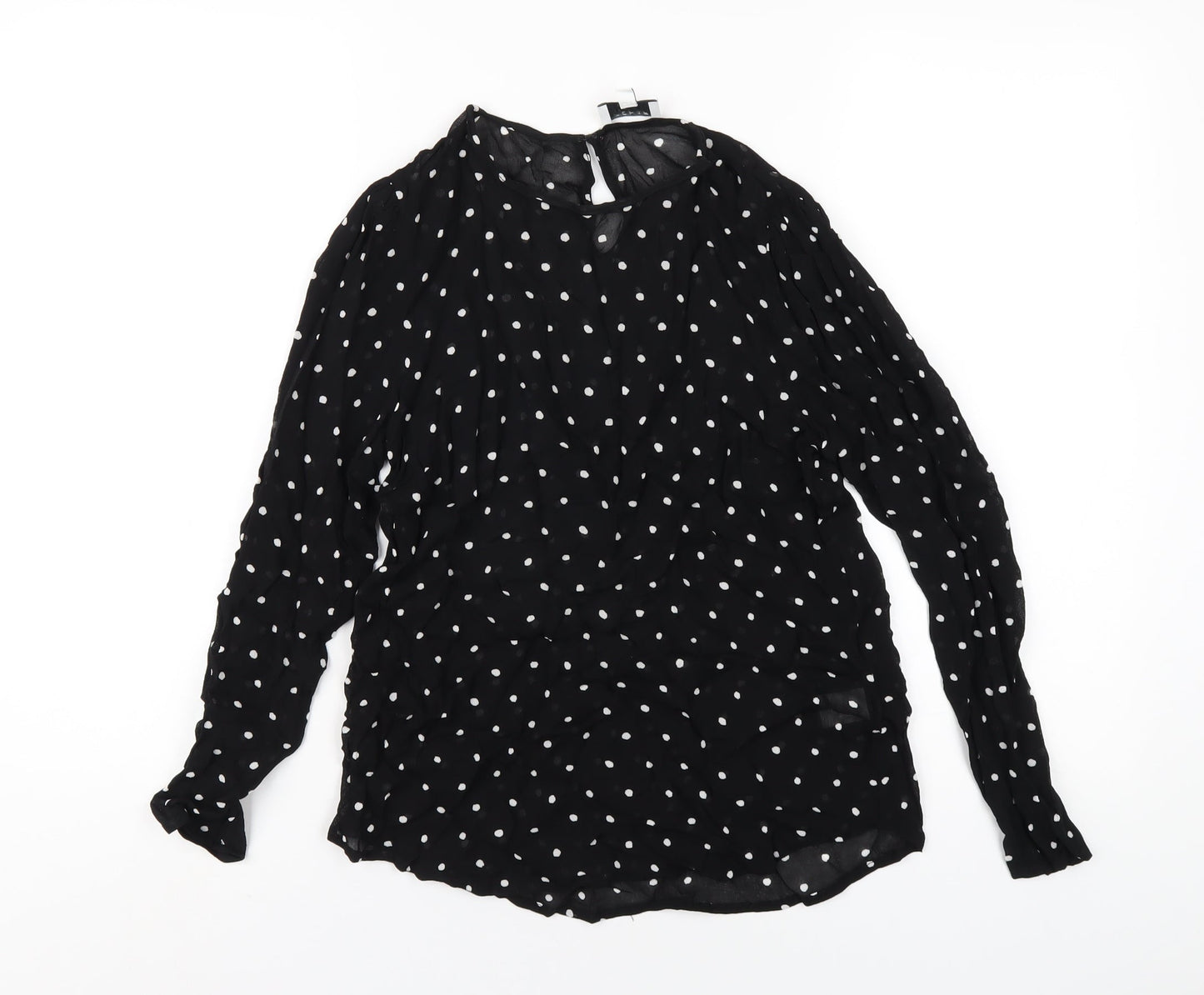 Womens UK Size 10 Witchery Black Basic T-Shirt