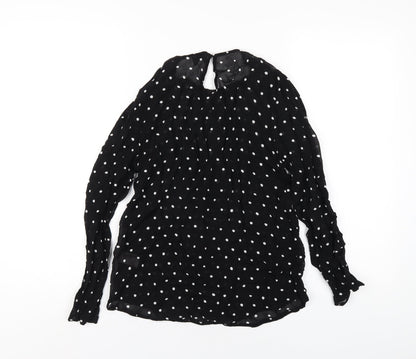 Womens UK Size 10 Witchery Black Basic T-Shirt