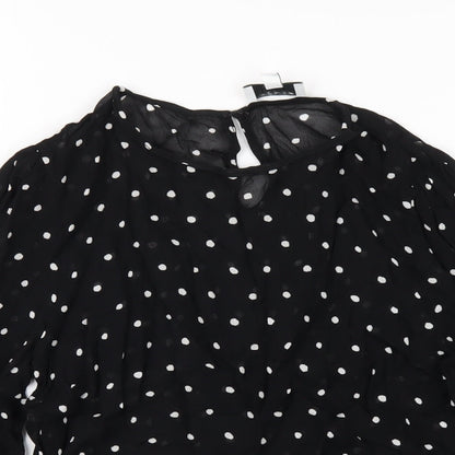 Womens UK Size 10 Witchery Black Basic T-Shirt