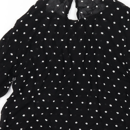 Womens UK Size 10 Witchery Black Basic T-Shirt