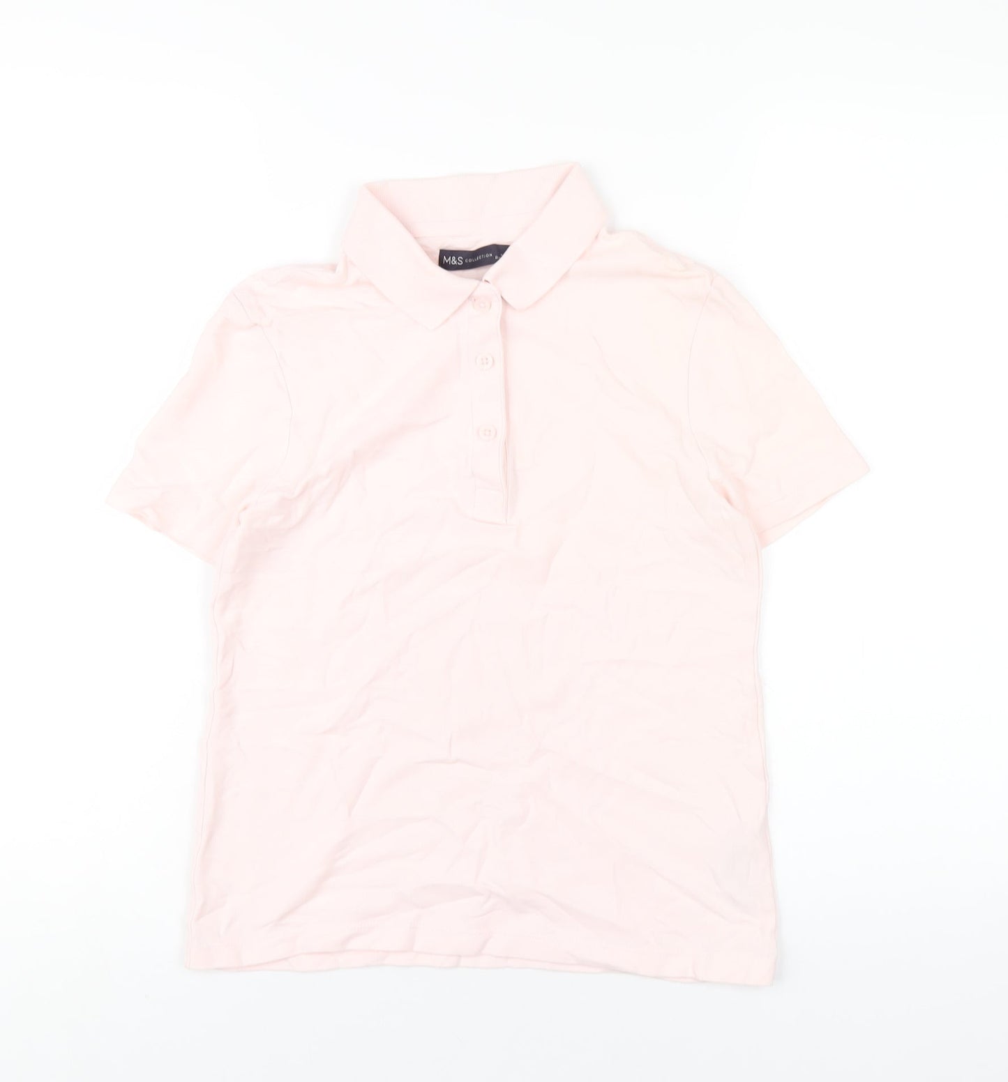 Womens UK Size 6 Marks and Spencer Pink Basic Polo
