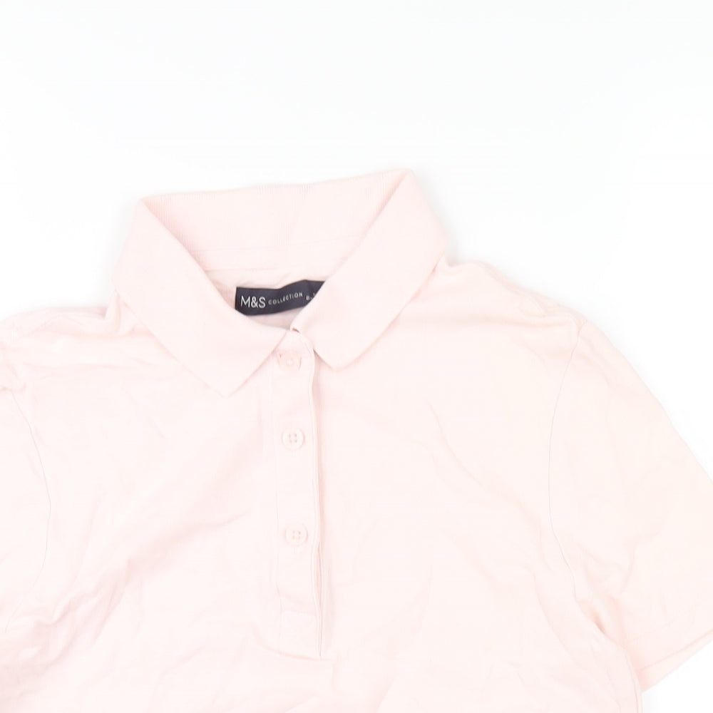 Womens UK Size 6 Marks and Spencer Pink Basic Polo
