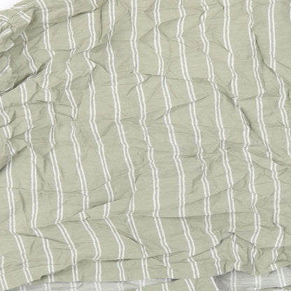 Womens UK Size 10 Topshop Green Basic Button-Up
