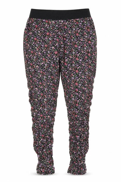 Select Womens Multicoloured Floral Viscose Sweatpants Trousers Size 12 L29 in Regular