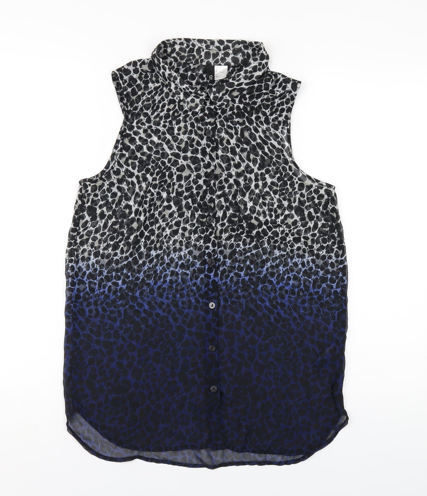 Womens UK Size 8 H&M Multicoloured Basic Button-Up