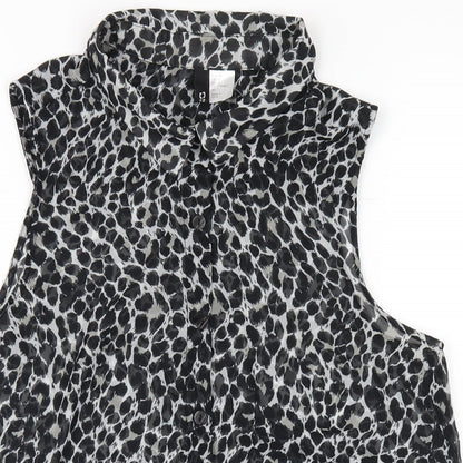 Womens UK Size 8 H&M Multicoloured Basic Button-Up