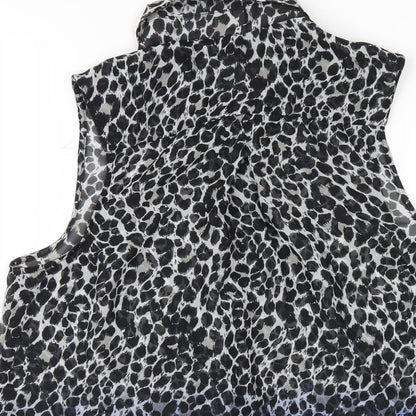 Womens UK Size 8 H&M Multicoloured Basic Button-Up