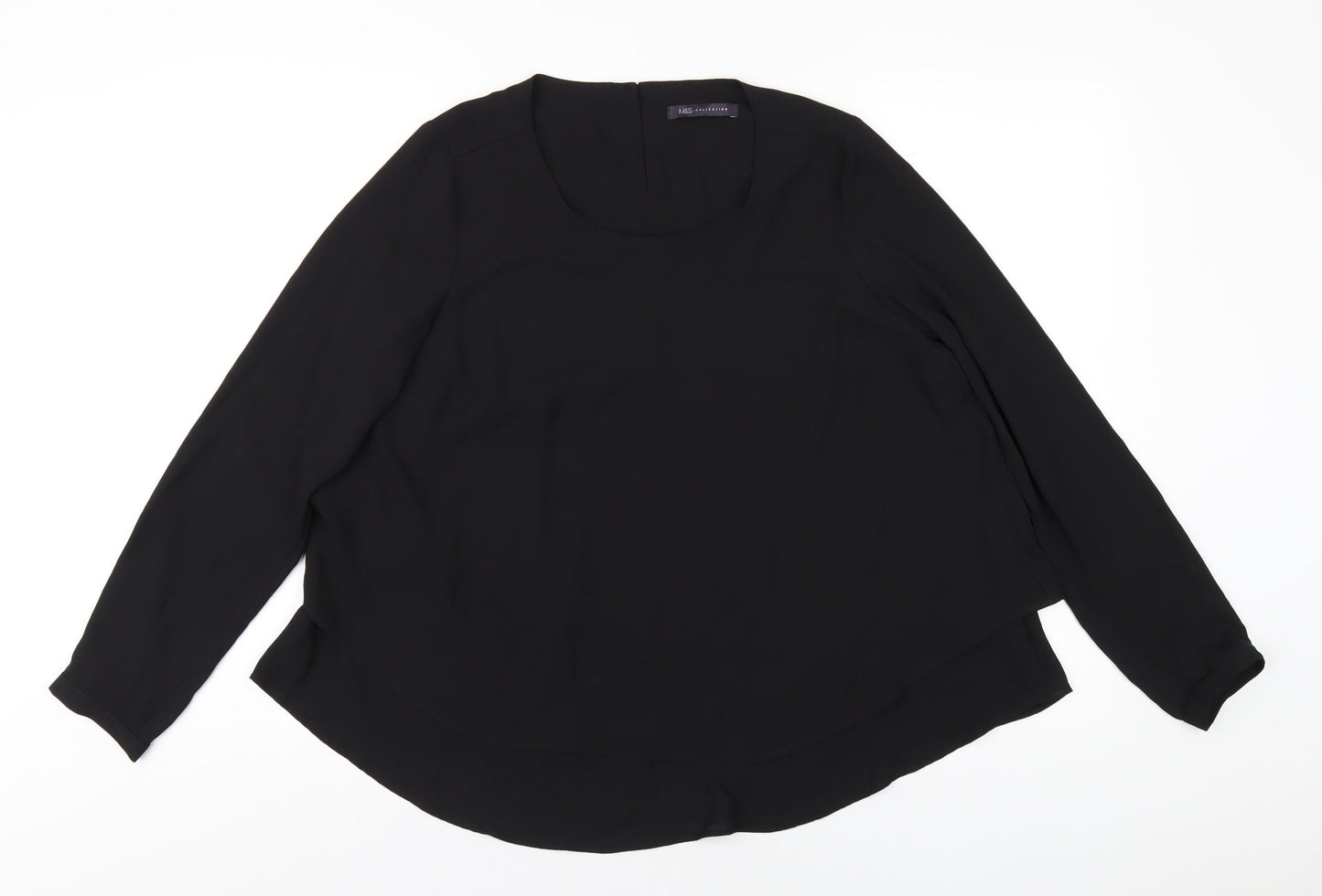 Womens UK Size 12 Marks and Spencer Black Basic T-Shirt