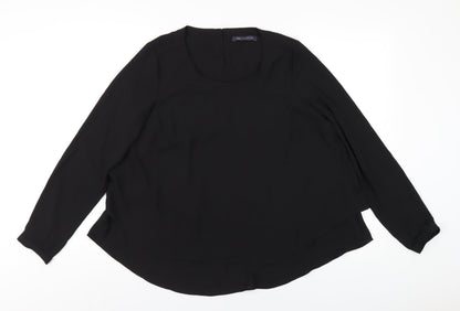 Womens UK Size 12 Marks and Spencer Black Basic T-Shirt