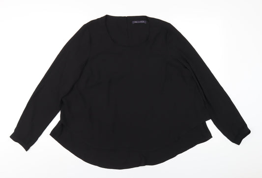 Womens UK Size 12 Marks and Spencer Black Basic T-Shirt